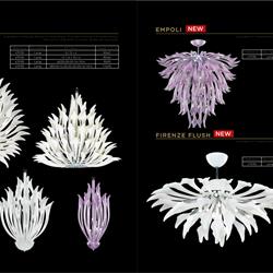 灯饰设计 Iris Cristal 2019年欧美玻璃弯管蜡烛吊灯设计目录