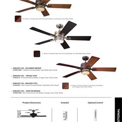 灯饰设计 Emerson 2020年欧美家居LED风扇灯设计