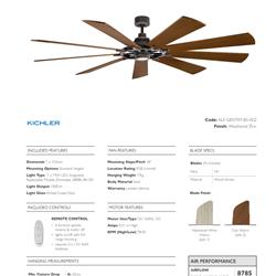 灯饰设计 Kichler 2022年欧美家居LED风扇灯吊扇灯设计素材电子图册
