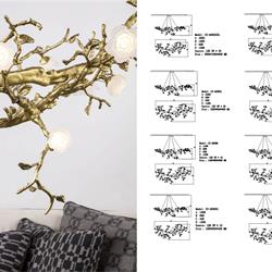 灯饰设计 Bethel 经典花草植物金属灯饰设计素材图片电子目录1