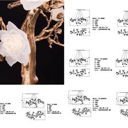 灯饰设计 Bethel 经典花草植物金属灯饰设计素材图片电子目录1