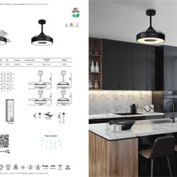 灯饰设计 Mantra 2023年欧美LED风扇灯吊扇灯图片电子目录