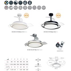 灯饰设计 CristalRecord 2023年国外LED风扇灯吊扇灯设计素材图片