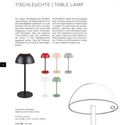 灯饰设计 Trio 2024年德国无绳充电台灯设计电子图册